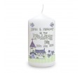 Whimsical Church Wedding Personalised Candle