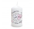 A Perfect Love Diamond Anniversary Personalised Candle