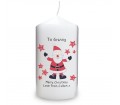 Spotty Santa Personalised Candle