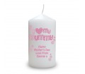 Pink Patterns 'I Love My' Personalised Candle