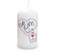 Heart Stitch Mum Personalised Candle